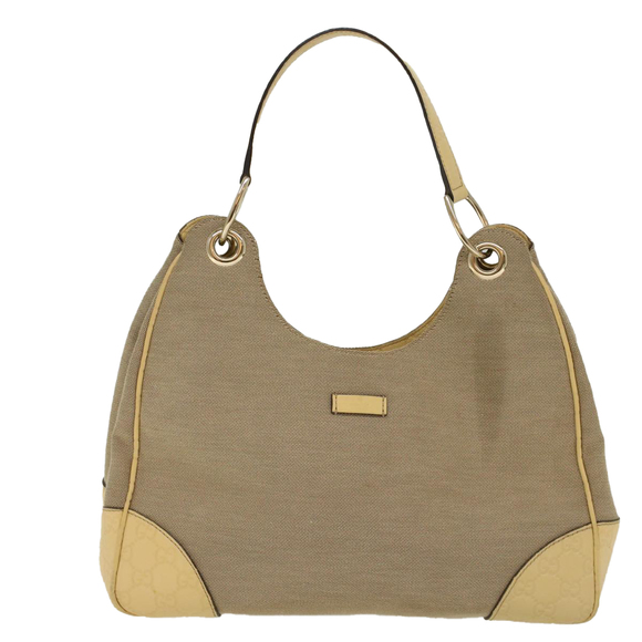 Gucci Hobo Grey Canvas shoulder - Picture 1 of 10